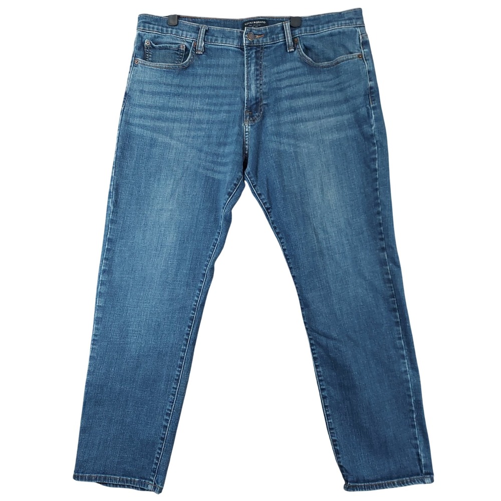 Lucky Brand Jeans Men 38x30 (Fits 38x28) Blue Straight Leg Medium Wash Denim